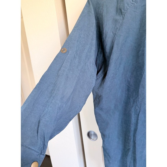 Brandy Melville Blue Cocoon Style Jacket Lightweight Spring Coat - Picture 5 of 7